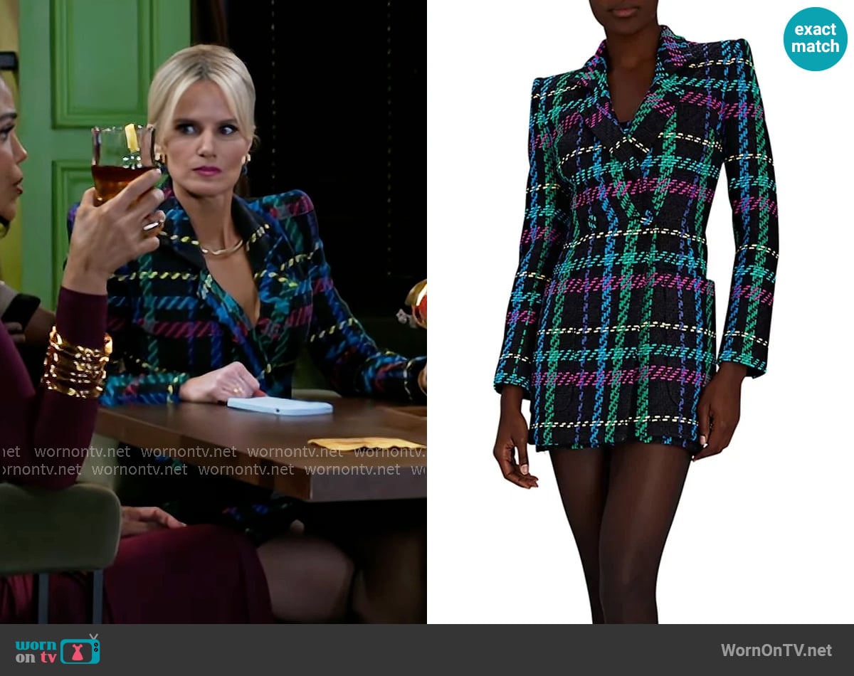 Sergio Hudson Double Breasted Blazer Dress worn by Vanessa McBride (Lauren Buglioli) on Beyond the Gates