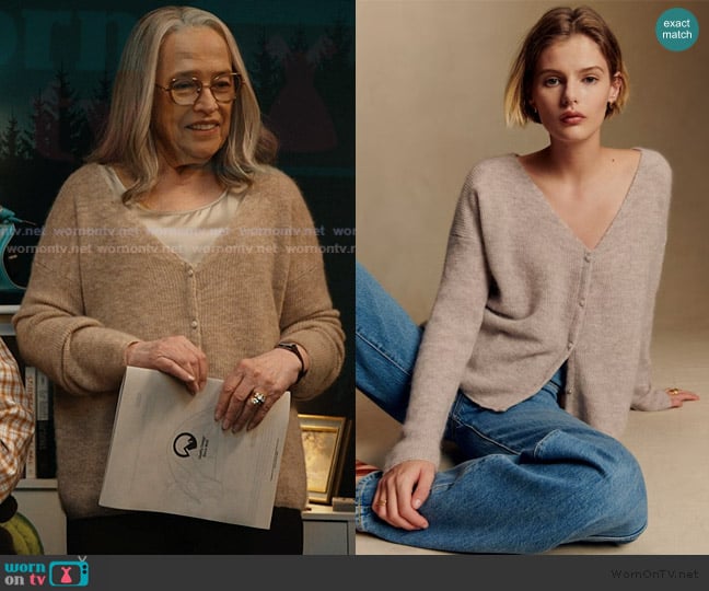 Sezane Barry Cardigan worn by Madeline Matlock (Kathy Bates) on Matlock