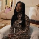 Shamea’s metallic leopard jumpsuit on The Real Housewives of Atlanta