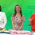 Shannon Doherty’s multicolor floral print dress on Today