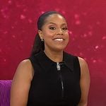 Sheinelle’s black zip front sleeveless dress on Today