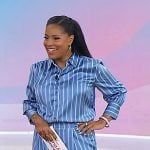 Sheinelle’s blue striped shirt and pants on Today