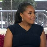 Sheinelle’s navy ribbed sweater dress on Today