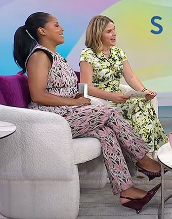 Sheinelle’s burgundy heel pumps on Today