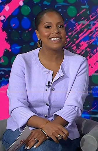 Sheinelle’s lilac cardigan on Today