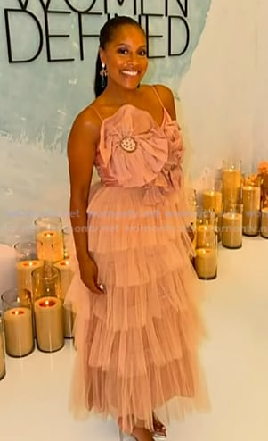 Sheinelle’s pink tiered tulle dress on Today