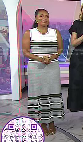 Sheinelle’s stripe knit dress on Today