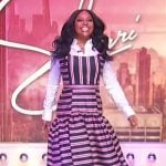 Sherri's striped sleeveless dress on Sherri