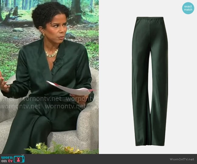 Silk Laundry Bias Cut Pants worn by Adriana Diaz on CBS Mornings