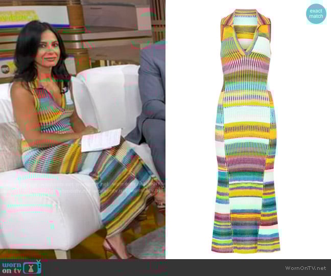 Simkhai Emiliana Midi Dress worn by Dr. Tara Narula on Good Morning America