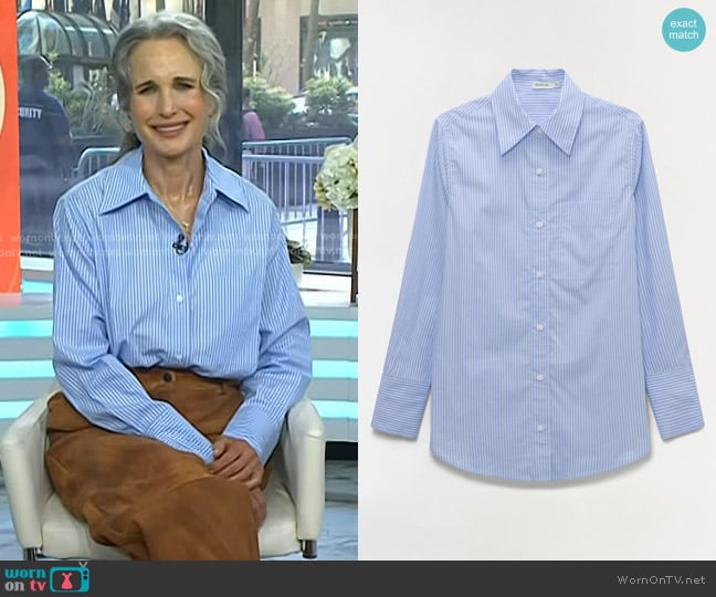 Simkhai Loen Shirt worn by Andie MacDowell on Today