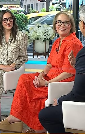 Sissy Goff's red eyelet dress on Today