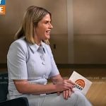 Jenna’s slate blue short sleeve jacket and pants on Today