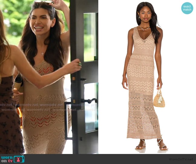 Sndys Shona Maxi Dress worn by Jo-Ellen Tiberi on The Real Housewives of Rhode Island