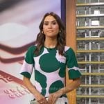 Sophie Flay’s pink and green floral dress on Good Morning America