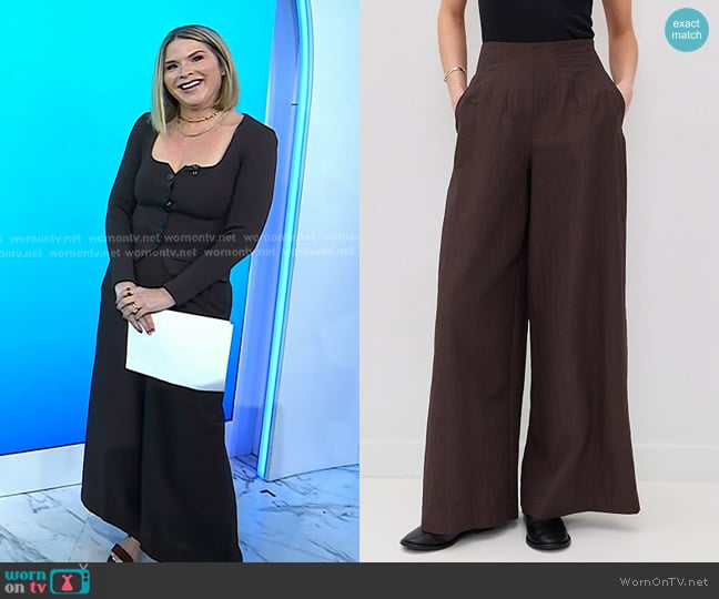 Staud Magpie Pants in Earth worn by Jenna Bush Hager on Today