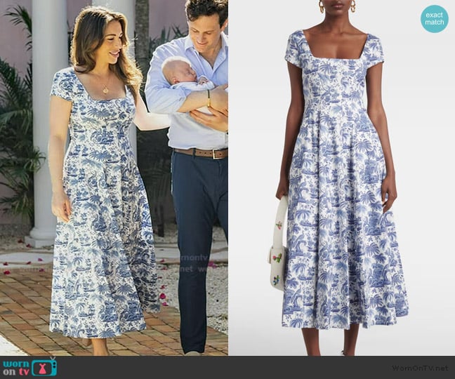 Staud Wells floral cotton midi dress worn by Alyssa Farah Griffin on The View