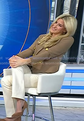 Stefani Berkin’s brown double breasted blazer on Today
