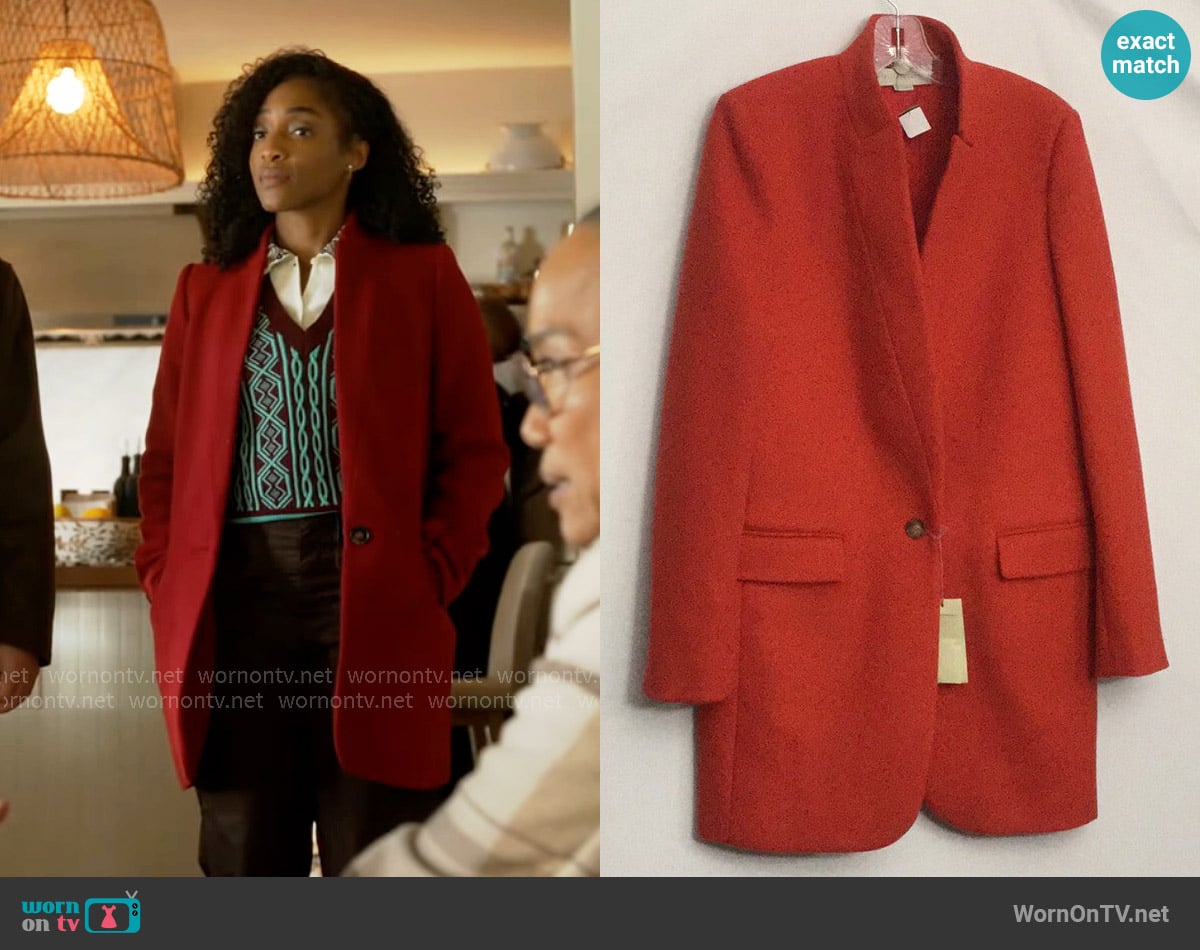 Stella McCartney Bryce Coat worn by Faith Mitchell (Iantha Richardson) on Will Trent