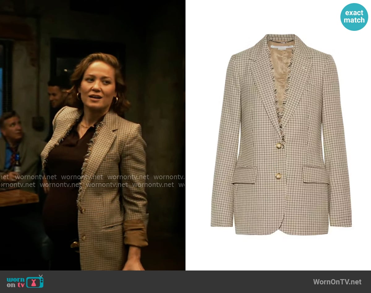 Stella McCartney Checked Wool Blazer worn by Angie Polaski (Erika Christensen) on Will Trent