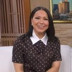 Stephanie’s brown polka dot dress on Good Morning America