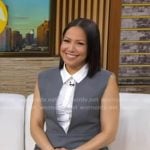 Stephanie’s grey layered mini dress on Good Morning America