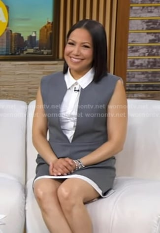 Stephanie's grey layered mini dress on Good Morning America