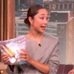 Steph Hon’s gray asymmetric blazer on The View