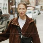 Amanda's brown suede jacket on Summer House