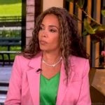 Sunny’s pink linen blazer and pants on The View