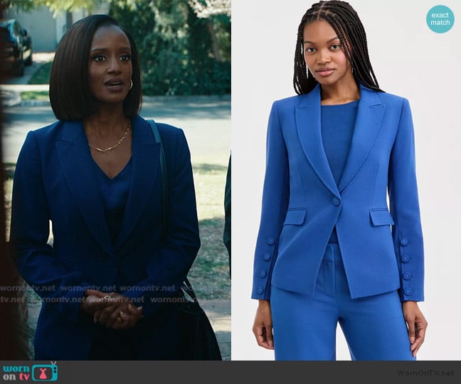 Tahari ASL Peak Lapel One-Button Blazer worn by Olympia (Skye P. Marshall) on Matlock