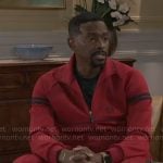 Ted’s red tracksuit on Beyond the Gates