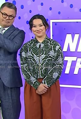 Thaddea Graham’s green floral jacket on Today