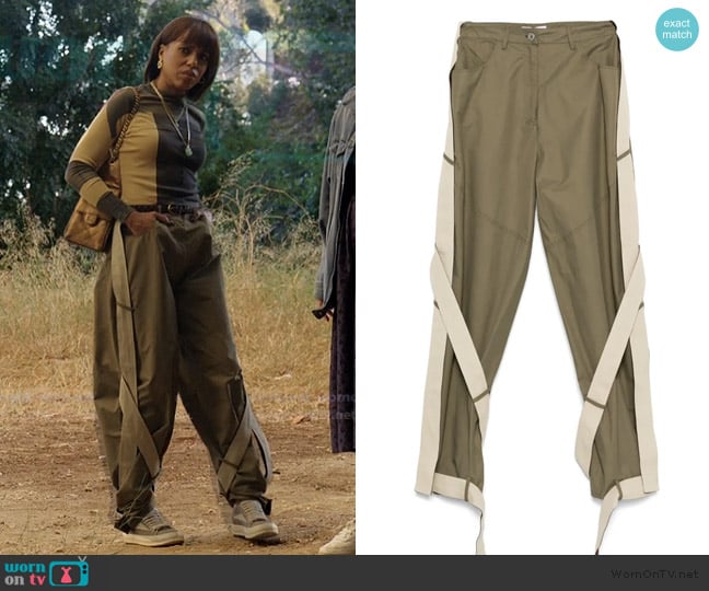 The Attico multi-string trousers worn by Eleanor (Kerry Washington) on Imperfect Women