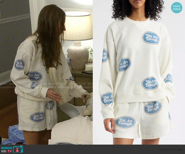 The Mayfair Group You Are Enough Crewneck Sweatshirt worn by Amanda Batula on Summer House