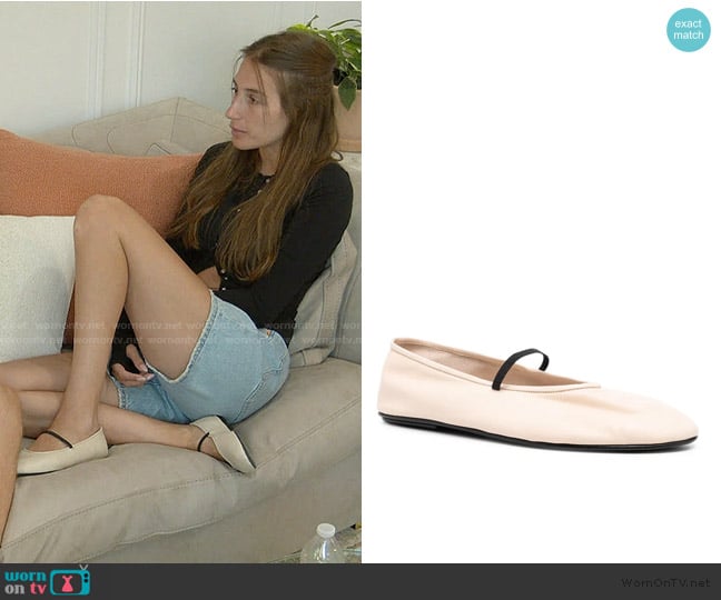 The Row Almond-toe elasticated-strap ballerina flats worn by Amanda Batula on Summer House