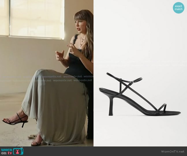 The Row Bare Leather Sandals worn by Taylor Swift on Today