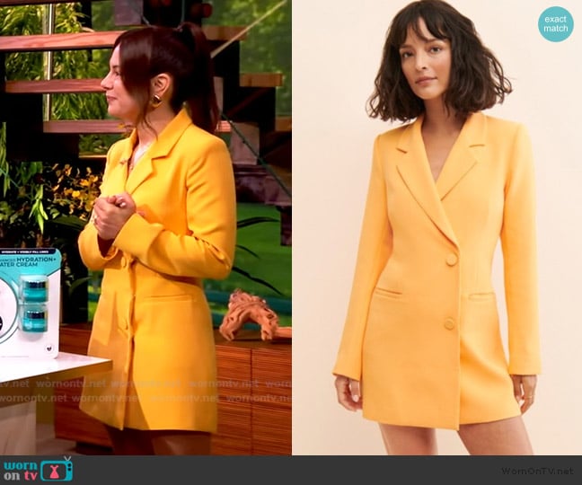 The Wolf Gang Yellow Blazer Dress worn by Dr. Lindsey Zubritsky on The View