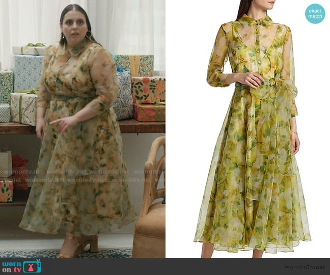 Theia Magdalene Organza Shirt Dress worn by Rachel (Beanie Feldstein) on Elsbeth