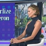 Charlize Theron’s grye ribbed ruffle dress on Today