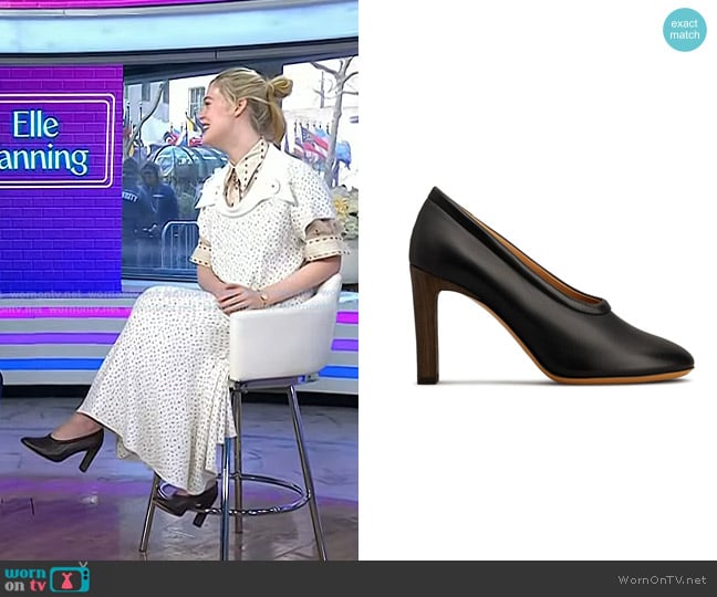 Tod's Leather Pumps worn by Elle Fanning on Today