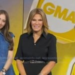 Tory’s black pleated shirtdress on Good Morning America