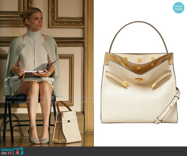 Tory Burch Large Lee Radziwill Leather Top Handle Bag worn by Nancy (Kate Mara) on Imperfect Women