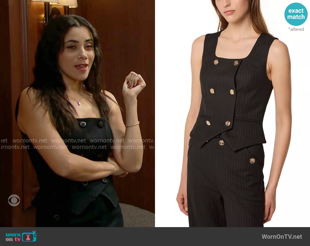 Tresse Caxtona Top worn by Daphne Rose (Murielle Hilaire) on The Bold and the Beautiful
