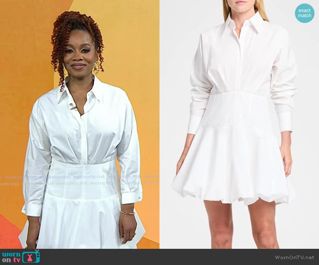 TWP Mila Bubble Hem Shirtdress worn by Anika Noni Rose on Today