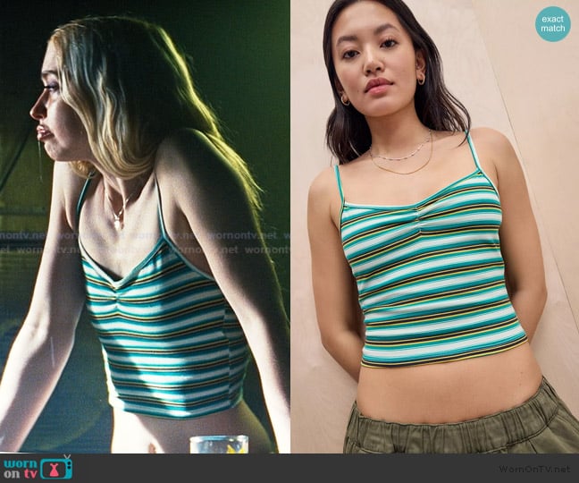 Urban Outfitters Bec Ruched Front Cami worn by Faye (Chloe Cherry) on Euphoria
