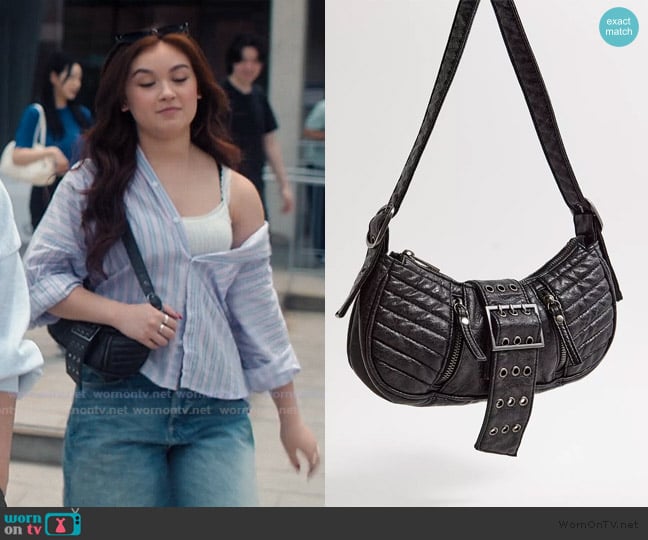 Urban Outfitters Buckle Faux Leather Shoulder Bag worn by Katherine Song-Covey (Anna Cathcart) on XO Kitty