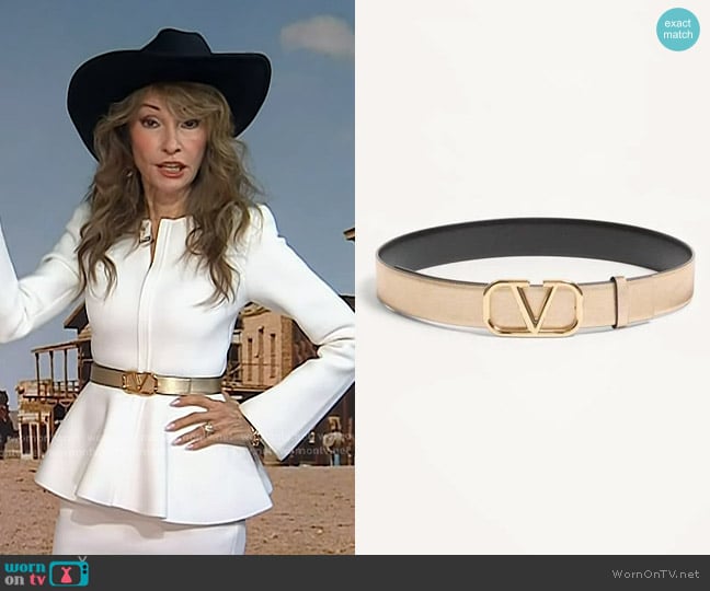 Valentino Garavani VLogo Signature Reversible Belt worn by Susan Lucci on Today
