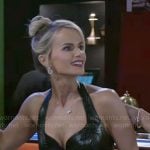 Vanessa’s leather halter dress on Beyond the Gates