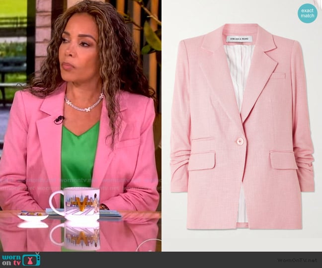 Veronica Beard Battista Dickey canvas blazer worn by Sunny Hostin on The View